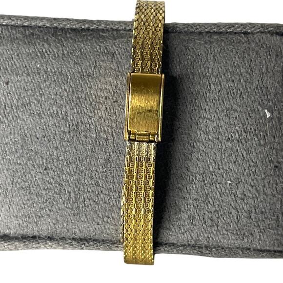 Diane Von Furstenberg Gold Plated Mesh Stainless Steel Watch Vintage untested - Picture 5 of 15